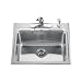 KOHLER K-3206-3-NA Ballad Self-Rimming Utility Sink with Three-Hole Faucet Punching a...