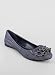 Tiered Zipper Ruffle Denim Flat