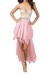 Strapless Charmeuse/Chiffon Natural   Waistline Asymmetric  Homecoming Dress/Prom Dress  With Rhinestones