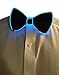 GlowTies LED Bow Tie Christmas Costume Accessory for New Years Rave Party Burning Man Light Up Bowtie, Blue, One Size