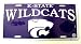 NCAA Kansas State University Wildcats 6 x 12 Embossed Aluminum License Plate
