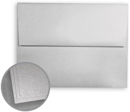 High Quality Metallic Envelope A7(5-1/4x7-1/4) - Metallic Silver (100 Qty)
