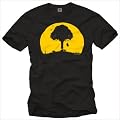 T-Shirts mit lustigem Aufdruck KINDER SCHAUKEL ABFLUG schwarz Herren S-XXXL
