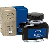 Parker Super Quink Permanent Ink Refill, 2-ounce Bottle, Blue-Black (3007100)