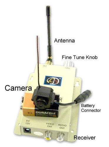 Pinecom 1.2Ghz Wireless Color Pinhole Camera With Audio Kit