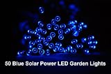50 Blue Solar Power Led Lights