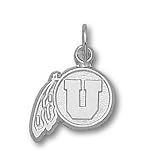 University of Utah Drum & Feather 3/8 Pendant (Silver)