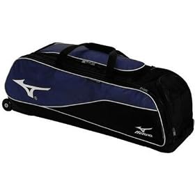 New Mizuno MVP Wheeled Bat Bag Navy Blue