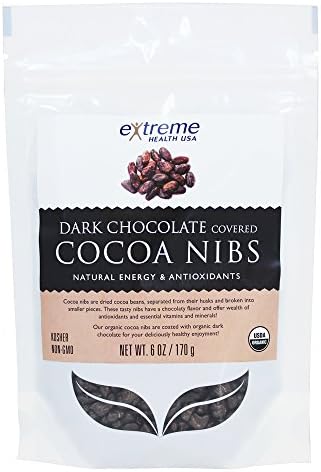 Extreme Health USA - Cocoa Nibs covered with Dark Chocolate - 6 oz