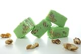Oh Fudge - Pistachio Nut Fudge 1/2 Pound - The Oh Fudge Co. secret fudge recipe - creamy, smooth, and rich flavored pistachio with whole walnuts - compared to Mo's Fudge Factor
