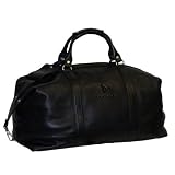 NFL Houston Texans Debossed Black Leather Carry-on Bag