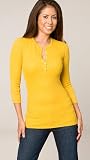 Splendid Saffron Thermal Henley Top