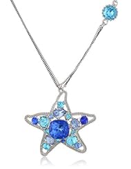 Betsey Johnson "Iconic Blue Sea" Star Fish Pendant Necklace, 19"