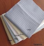 Classic Pinstripe 400 Thread Count Egyptian Cotton Bed Sheet Set Queen - Lilac