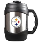 SAVE $5.25 - Pittsburgh Steelers - NFL 52oz Stainless Steel Macho Travel Mug $29.74