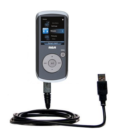 Classic Straight USB Cable for the RCA M4208 OPAL Digital Media Player with Power Hot Sync and Charge capabilities - uses Gomadic TipExchange Technology