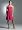 David's Bridal Short Strapless Pleated Dress in Crinkle Chiffon Style 83362, Watermelon, 6