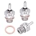 Hobbypark 70117 RC Medium Hot Glow Plugs No.4 N4 Platinum/Iridium Super Duty Spark Engine Parts for RC Traxxas Redcat Nitro Car Truck Buggy (Pack of 3)