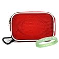 Nikon Coolpix L20 Deep Red 10MP Digital Camera Case Kroo Mini Hard Bag Carrying Case --- ( RED ) + Vangoddy tm, Live*Laugh*Love wrist band!!!