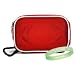 Nikon Coolpix L20 Deep Red 10MP Digital Camera Case Kroo Mini Hard Bag Carrying Case --- ( RED ) + Vangoddy tm, Live*Laugh*Love wrist band!!!