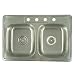 All Products : CAREFREE Stainless Steel Self-Rimming Double Bowl Kitchen Sink