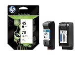 HP Original 45 and 78 Combo-Pack Ink Cartridges (1 Black, 1 Tri-colour)