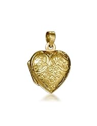 Valentines Day Gifts Bling Jewelry Gold Vermeil Heart Locket Pendant