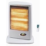 Homefront Eclipse 1200 Watts Oscillating Halogen Heater With Remote Control + Timer Function