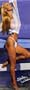 Sandra Wild ~ Sexy Blond on the Beach ~ Poster Print ~ Approx 8.5 X 26 Inches