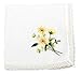 Dainty Floral Embroidered Cotton Handkerchief with Lace Trim