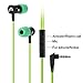 Dostyle In-Ear Earbuds Headphones, Hammering Gaming Earphones Noise Isolating Stereo Bass with Microphone (Green)