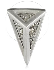 Sam Edelman Open Cage Pave Brushed Rhodium Colored Stud Earrings
