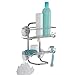 InterDesign Classico Suction Bathroom Shower Caddy Shelves for Shampoo, Conditioner, Soap, Razors - Silver
