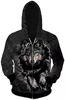 Unisex Angel Cat 3D Printed Long Sleeve Zip Up Sweatshirt Hoodies Jacket