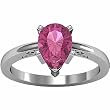 14K White Gold Pink Tourmaline Ring