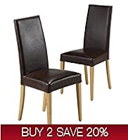 2 Alton Antiqued Leather Dining Chairs