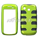 SAMSUNG A877 Impression Lime Green Black Fishbone Phone Protector Cover