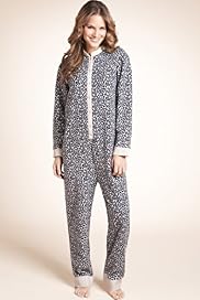 Open Neck Collar Animal Print All-in-One