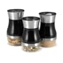 Polder KTH-1246-95 Pourable Canisters, Set of 3, Black