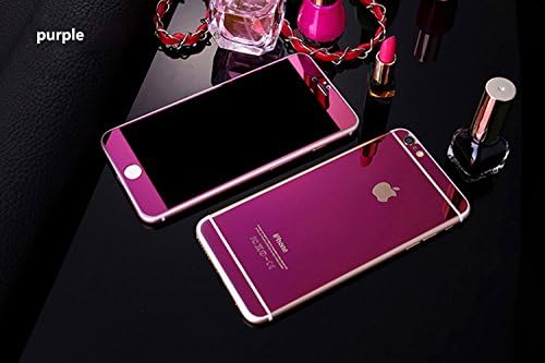 iPhone 6S screen protector, iphone 6/6S(4.7) color mirror screen protector, tempered glass(9 h hardness)【 mirror surface result】 (purple（mirror）)