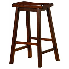 Coaster 24-Inch Dining Barstool, Walnut Set of 2 by Coaster Home Furnishings