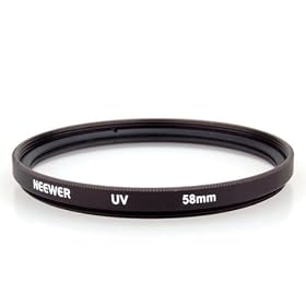 NEEWER 58mm UV Filter Lens for Any 58MM lens! Compatible with Canon Rebel XS T1i XTi XSi XT + More! Works with any 58mm Lens!