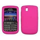 Premium Hot Pink Silicone Gel Skin Cover Case for Blackberry Bold 9650