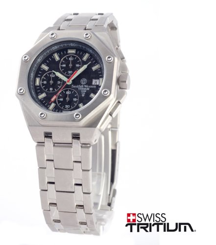 41Wy2XEJPzL Smith Wesson SWW93TBLK Diplomat Watch Tritium 37mm Titanium