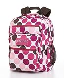  : JanSport Big Student Backpack (White/Pink Daquiri/Spots)
