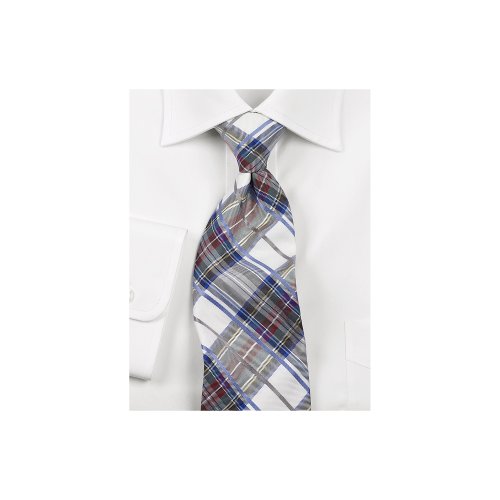 Paul Fredrick Luxury 7-Fold Tartan Plaid Tie