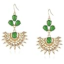 Filigree Fan Bright Green Earrings