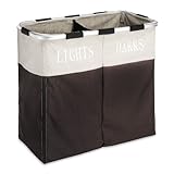 Whitmor  6205-2466-ESPR  Easycare Double Hamper, Espresso