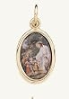 Gold Plated Religious Medal - Jesus with Children