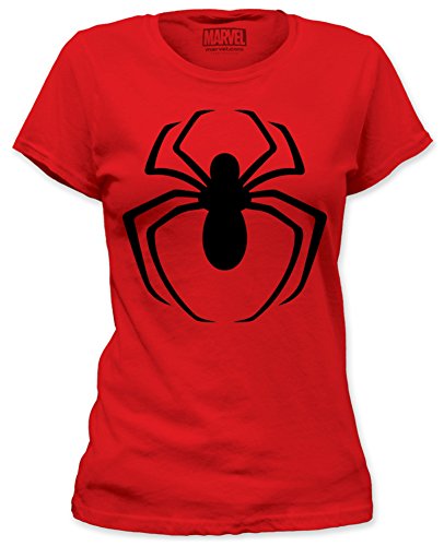 Juniors: Spiderman - Black Logo Juniors (Slim) T-Shirt Size M